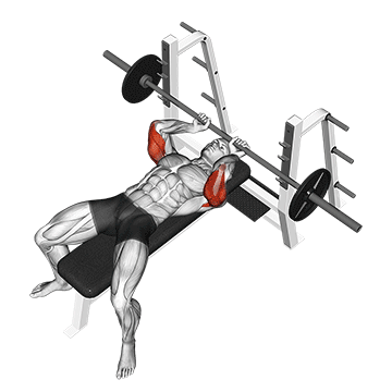 How to do Barbell Lying Extension — animated demonstration