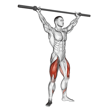 How to do Barbell Overhead Squat — animated demonstration