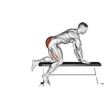 How to do Bench Hip Extension — animated demonstration