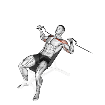 How to do Cable Incline Bench Press — animated demonstration