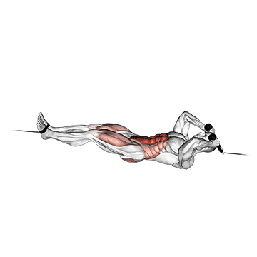 How to do Cable Tuck Reverse Crunch — animated demonstration