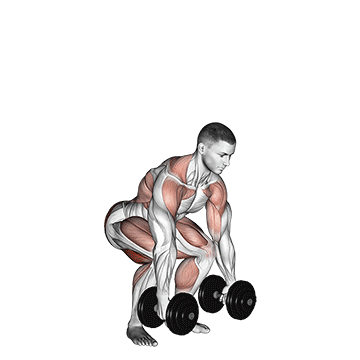 How to do Dumbbell Clean — animated demonstration