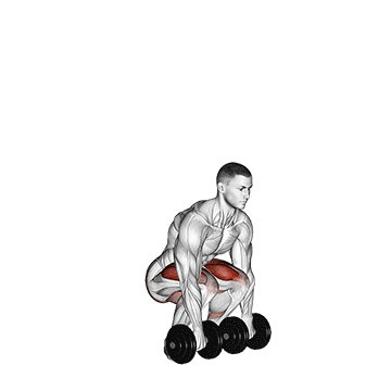 How to do Dumbbell Deadlift — animated demonstration