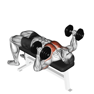 How to do Dumbbell Lying Hammer Press — animated demonstration