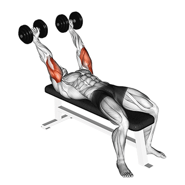 How to do Dumbbell Pronate-Grip Triceps Extension — animated demonstration