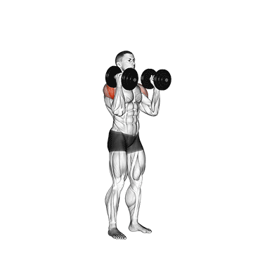 How to do Dumbbell W-Press — animated demonstration
