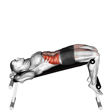 How to do Incline Twisting Sit-Up — animated demonstration