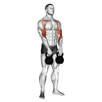 How to do Kettlebell Alternating Hang Clean — animated demonstration