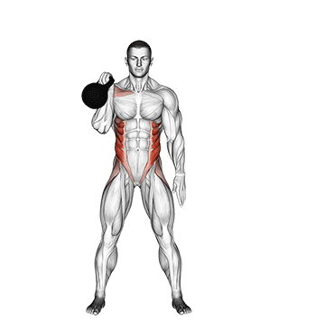How to do Kettlebell Bent Press — animated demonstration