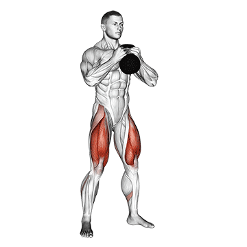 How to do Kettlebell Goblet Squat — animated demonstration