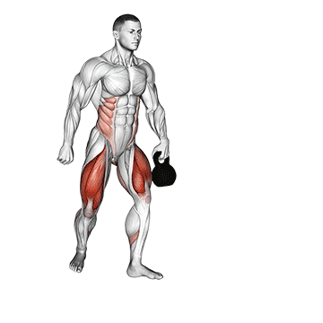 How to do Kettlebell Lunge Pass Through — animated demonstration
