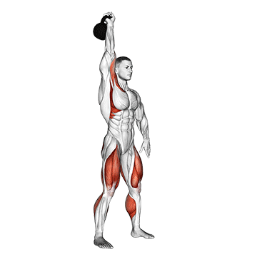How to do Kettlebell Single-Arm Jerk — animated demonstration