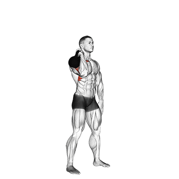 How to do Kettlebell Single-Arm Push Press — animated demonstration