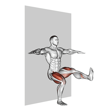 How to do Kick Out Sit — animated demonstration