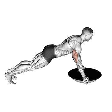 How to do Bosu Ball Push-Up (Flat Side Up) — animated demonstration