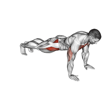 How to do Push-Up Inside Leg Kick — animated demonstration