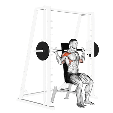 How to do Smith Behind Neck Press — animated demonstration