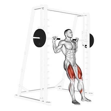 How to do Smith Chair Squat — animated demonstration