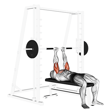 How to do Smith Close-Grip Bench Press — animated demonstration