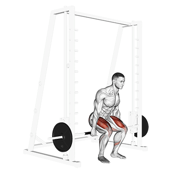 How to do Smith Hack Squat — animated demonstration