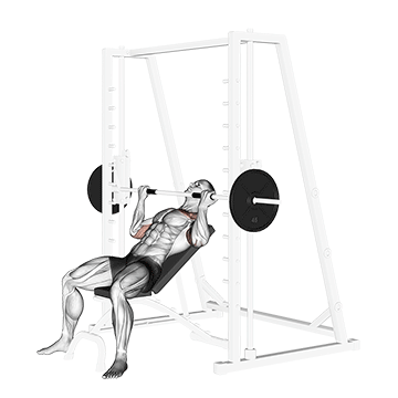 How to do Smith Incline Reverse-Grip Press — animated demonstration