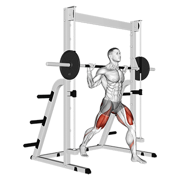 How to do Smith Sprint Lunge — animated demonstration
