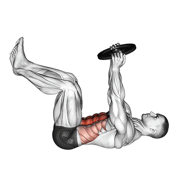 How to do Weighted Crunch — animated demonstration