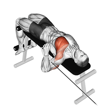 How to do Cable Decline Single-Arm Press — animated demonstration