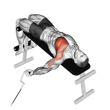 How to do Cable Single-Arm Decline Chest Fly — animated demonstration