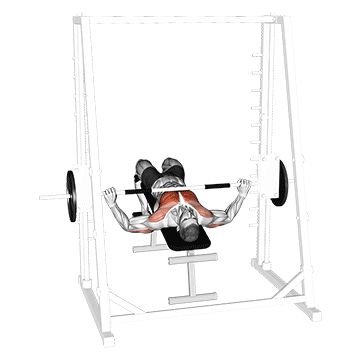 How to do Smith Wide-Grip Decline Bench Press — animated demonstration