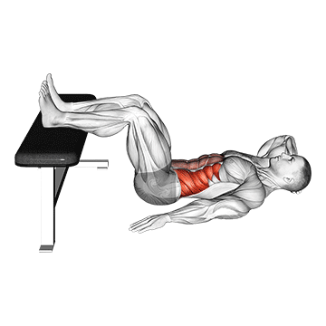 How to do Oblique Crunch — animated demonstration