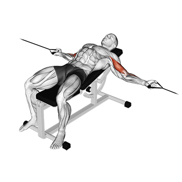 How to do Incline Bench Cable Curl — animated demonstration