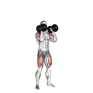 How to do Dumbbell Push Press — animated demonstration