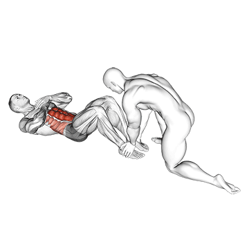 How to do Assisted Sit-Up — animated demonstration