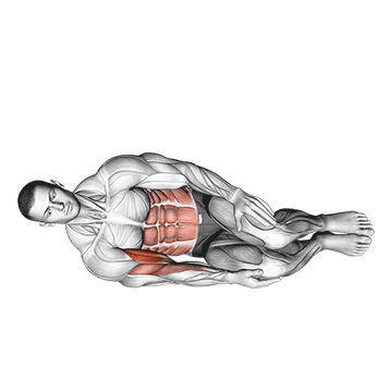How to do Bodyweight Side Lying Biceps Curl — animated demonstration