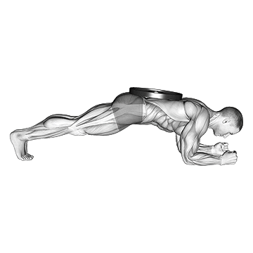 How to do Weighted Front Plank — animated demonstration