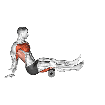How to do Seated Foam Roller Shoulder Mobility — animated demonstration