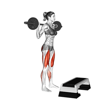 How to do Barbell Squat Jump Step Rear Lunge — animated demonstration