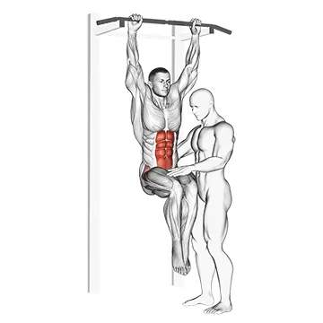 Assisted Hanging Knee-Raise Throw-Down