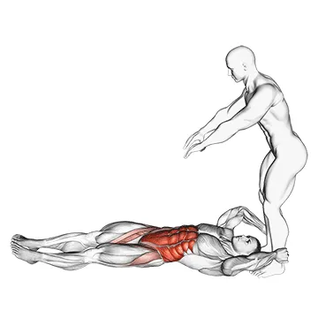 Assisted Lateral Throw-Down Leg Raise