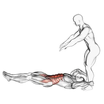 Assisted Lying Leg-Raise Throw-Down