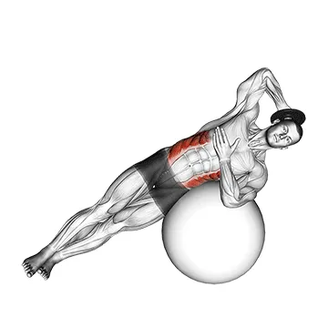 Weighted Stability Ball Side Bend