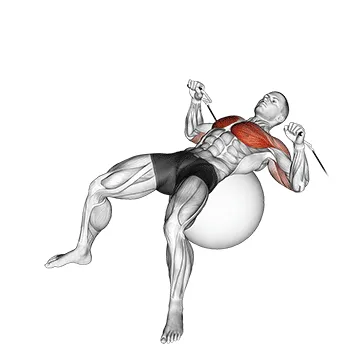 Cable Press on Stability Ball