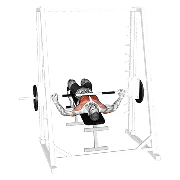 Smith Wide-Grip Decline Bench Press