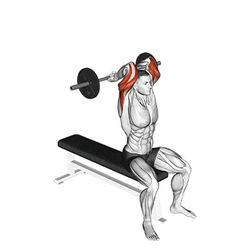 Seated Behind-the-Neck Barbell Extension